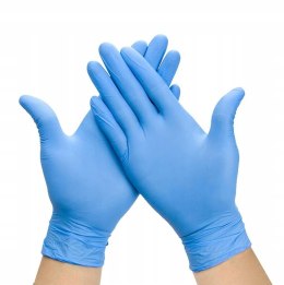 Rękawice nitrylowe S (100) niebieskie bezpudrowe 8%VAT