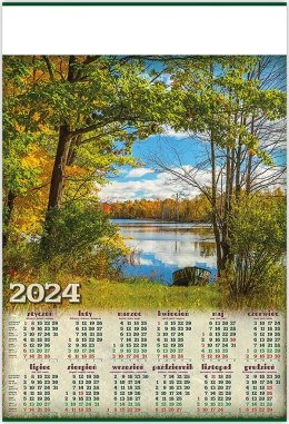 Kalendarz Plakatowy B-1, P02 ŁÓDKA 2024 TELEGRAPH