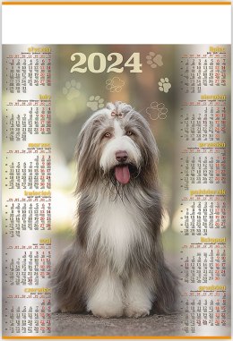 Kalendarz Plakatowy B-1, P18 - PIES 2024 TELEGRAPH