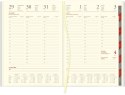 Kalendarz Cross z gumką i ażurową datówką A4 tygodniowy p. kremowy Nr kat. 204 A4TRK czarny 2024 WOKÓŁ NAS