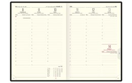 Kalendarz A4 CLASSIC (C1)17-szary juta/wstawka tekstylna 2024 TELEGRAPH