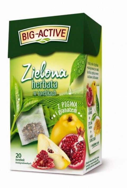 Herbata BIG-ACTIVE PIGWA-GRANAT zielona 20 kopert/34g