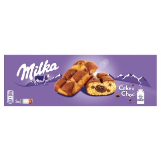 Ciastka MILKA CAKE&CHOC biszkoptowe z nadzieniem czekoladowym i kawałkami czekolady 175g