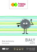 Blok techniczny biały A4, 170g, 10 ark, Happy Color HA 3550 2030-0