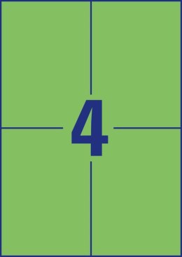 Etykiety zielone 3458 105 x 148 100 ark. trwałe, Avery Zweckform