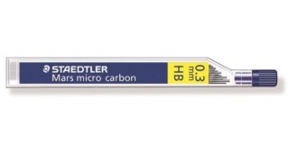 Grafity Mars micro carbon, 0.3 mm, na papier, tw. HB, Staedtler S 250 03-HB