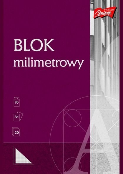 Blok milimetrowy A4 20kartek UNIPAP