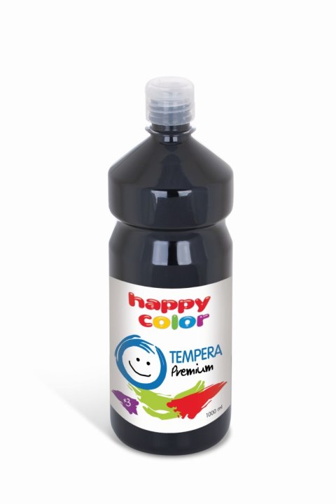 Farba tempera Premium 1000ml, czarny, Happy Color HA 3310 1000-9