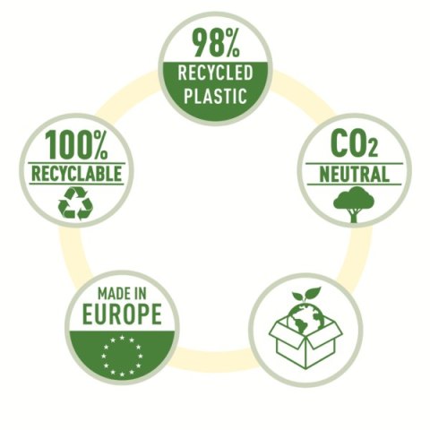 Pojemnik na dokumenty Recycle A4 , czarny Leitz, 53260095