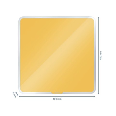 Szklana tablica magnetyczna Leitz Cosy 45x45cm, żółta, 70440019