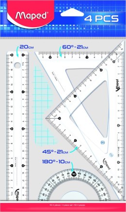 Komplet START MEDIOUM 242820 MAPED linijka 20cm+ekierka+kątomierz 242820