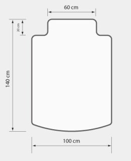 Mata pod krzesło DOTTS na podłogę 140x100 miękka ergonomiczna