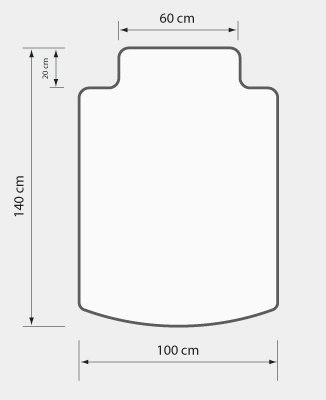 Mata pod krzesło DOTTS na podłogę 140x100 miękka ergonomiczna