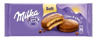 Ciastka MILKA CHOC&CHOC biszkoptowe z nadzieniem kakaowym i kawałkami czekolady 150g