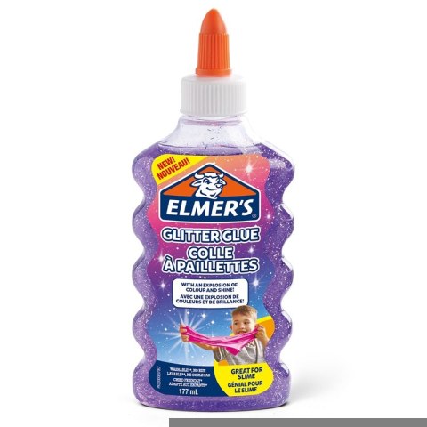 Elmers klej brokatowy, fioletowy, zmywalny i przyjazny dzieciom, 177ml, 2077253