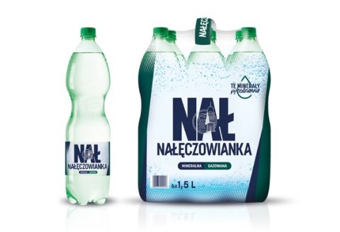 Woda NAŁĘCZOWIANKA gazowana 1.5L butelka PET zgrzewka 6 szt.