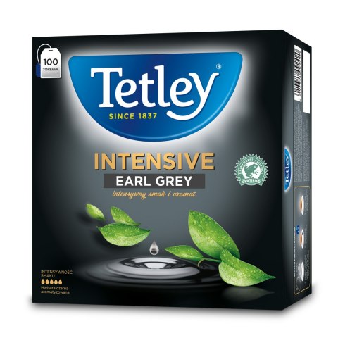 Herbata TETLEY INTENSIVE EARL GREY czarna 100 saszetek z zawieszką