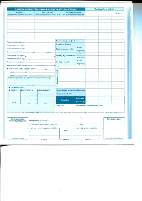 505-2Z Polecenie wyjazdu służbowego za granicę 2/3 A4