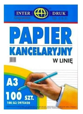 Papier kancelar.A3 linia (100) INTERDRUK