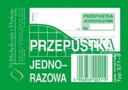 571-9 PJ Przepustka jednorazowa A7 (80 MICHALCZYK I PROKOP )