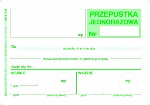 571-9 PJ Przepust.jednor.A7(80 MICHALCZYK I PROKOP