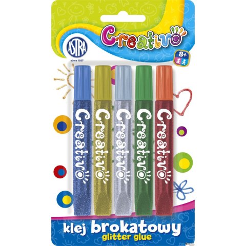 Astra Creativo - Klej brokatowy - 5 sztuk, 332112001