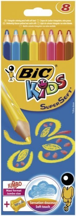 Kredki ołówkowe BIC Kids Super Soft 8+1szt, 8959211