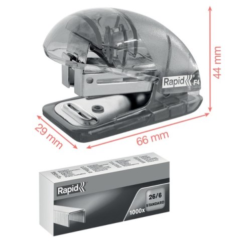 Zszywacz mini Rapid ColourBreeze F4, 10 kartek, 5 lat gwarancji, niebieski 5001327