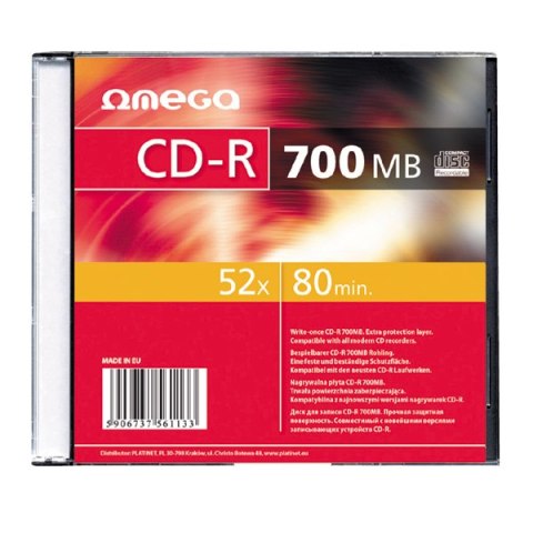 Płyta OMEGA CD-R 700MB 52X SLIM CASE (1) OMS1