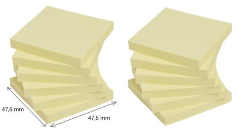 Bloczek samoprzylepny POST-IT_ Super Sticky (622-12SSCY-EU), 46,7x46,7 mm, 12x90 kart., żółty