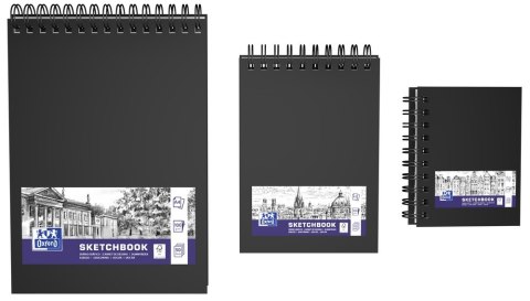 Szkicownik SKETCHBOOK podwójna spirala A4 50k 100g czarny 400152648 OXFORD