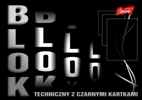 Blok tech czarny kar. A3 10kartek 180gr/m2 UNIPAP