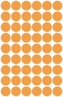 Kółka do zaznaczania pomarańczowe neon 3148 Q12 5 ark, Avery Zweckform