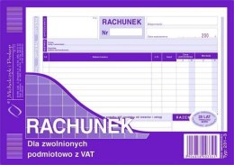 Rachunek dla zwolnionych podmiotowo z VAT A5, 80 kartek (1+1) 10-231-3 DOTTS