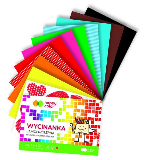 Blok Wycinanka samoprzylepna A5, 8 ark, Happy Color HA 3710 1520-S8