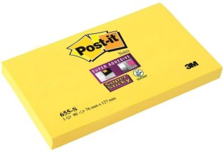 Bloczek samoprzylepny POST-IT_ Super Sticky (655-S), 127x76mm, 1x90 kart., żółty