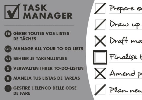 Blok notatnikowy OXFORD TASK MANAGER A5, 70kartek, spirala u góry, 400055727 (X)