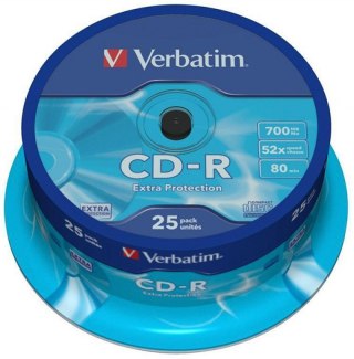 Płyta CD-R VERBATIM CAKE (25) Extra Protection 700MB x52 43432