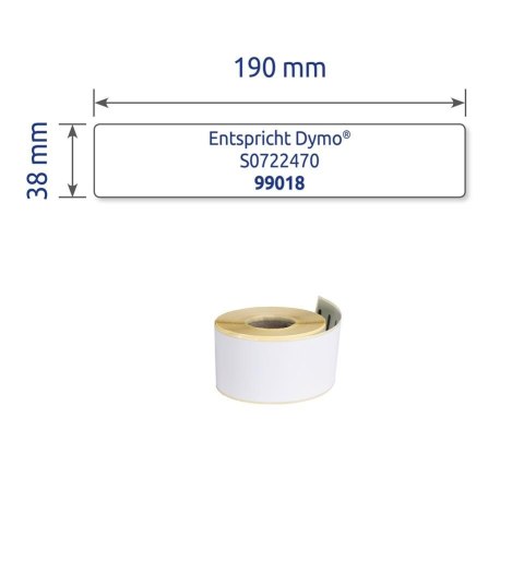 Etykiety na sergregator AS0722470 38x190 110 et. w rolce do termodruku, białe, Avery Zweckform (X)
