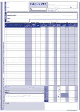 100-1N/E Faktura VAT A4-wielkp. MICHALCZYK i PROKOP
