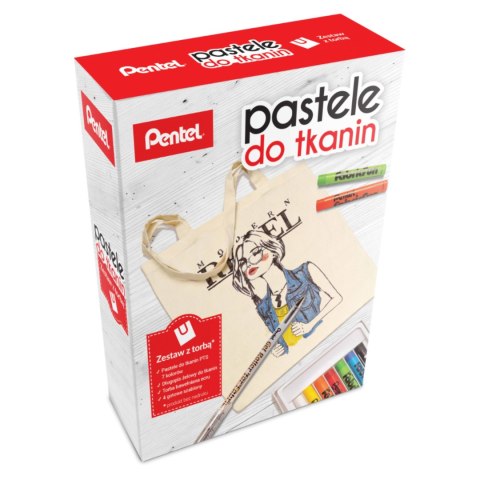 Pastele do tkanin / Zestaw z torbą PTS7-BN15-T PENTEL