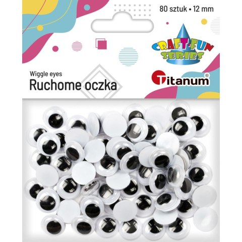 Oczka ruchome 12mm 80 sztuk 242712 TITANUM oczy