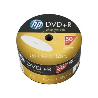 Płyta HP DVD+R 4.7GB 16x (50szt) SPINDEL, bulk WHITE INKJET PRINTABLE do nadruku DRE00070WIP