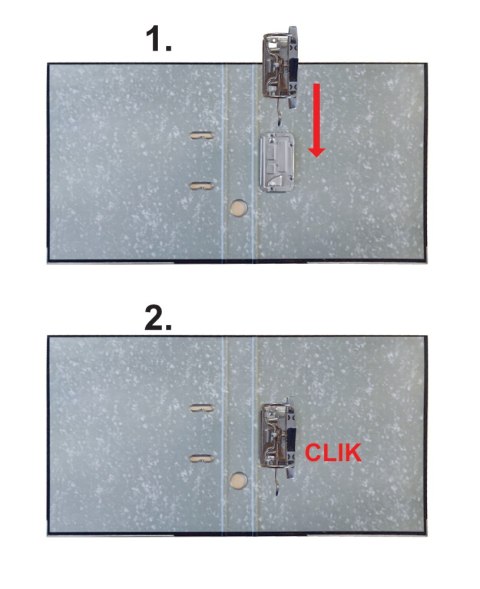 Segregator A4 50mm czarny CLICK&GO (oprawa+mechanizm, zestaw do samodzielnego złożenia)