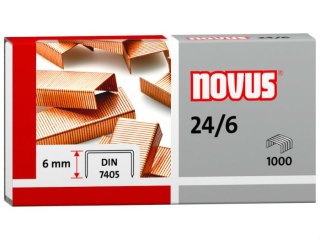 Zszywki miedziowane 24/6 1000szt NOVUS 040-0206