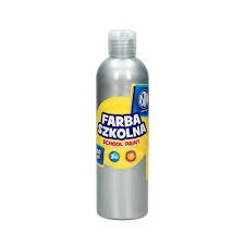 Farba szkolna Astra 250 ml - metaliczna srebrna, 301217034