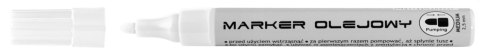 Marker olejowy ECONOMY, fibrowa końcówka 2,5 mm, biały TO-420 Toma