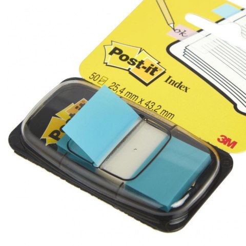 Zakładki indeksujące POST-IT (680-23), PP, 25,4x43,2mm, 50 kart., jaskrawoniebieskie