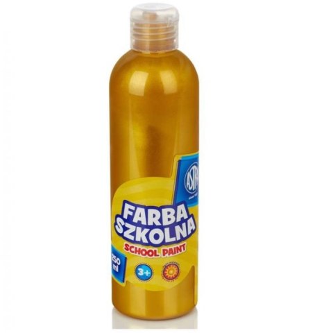 Farba szkolna Astra 250 ml - metaliczna złota, 301217033