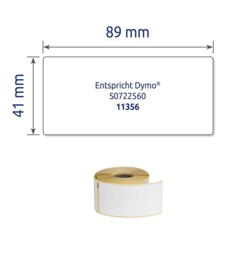 Identyfikatory AS0722560 41x89 200 et. w rolce do termodruku, usuwalne, Avery Zweckform (X)